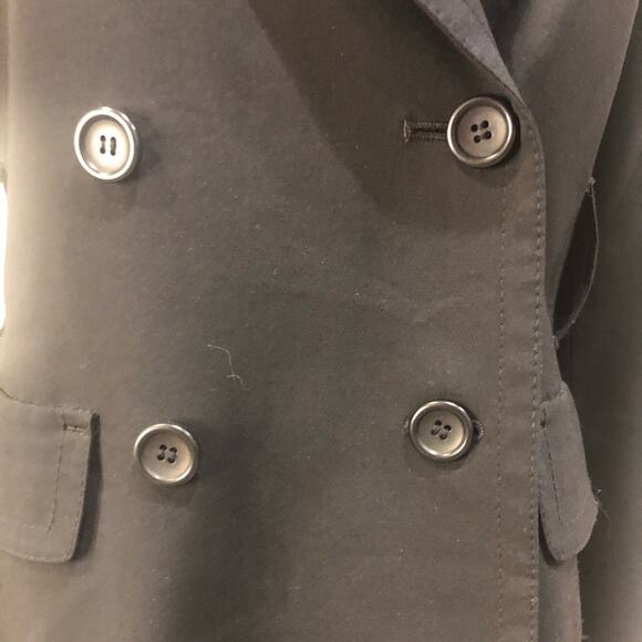 Theory Four Button Double Breasted Wool Black Blazer Jacket Size P Career - Picture 13 of 14